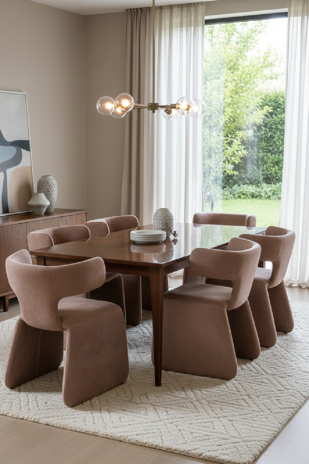   Asymmetrical Velvet Dining Chair | Oroa.com