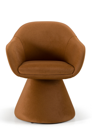   Brown Fabric Swivel Dining Chair | Oroa.com