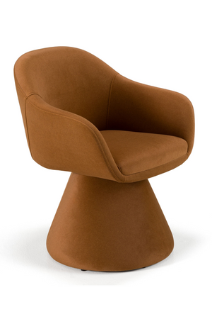   Brown Fabric Swivel Dining Chair | Oroa.com