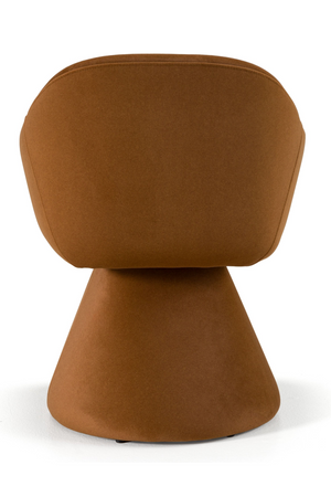   Brown Fabric Swivel Dining Chair | Oroa.com