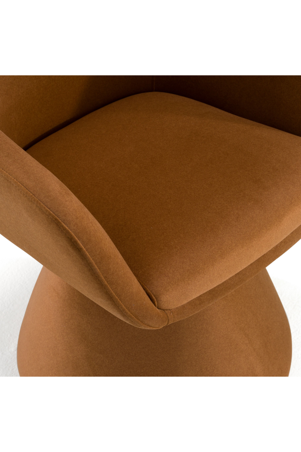   Brown Fabric Swivel Dining Chair | Oroa.com