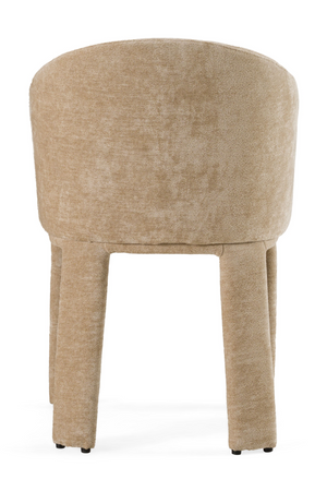   Beige Velvet Curved Dining Chair | Oroa.com