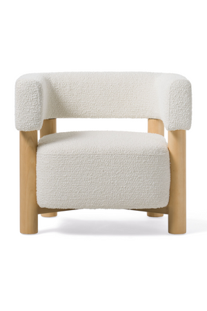   Beech Framed White Accent Chair | Oroa.com