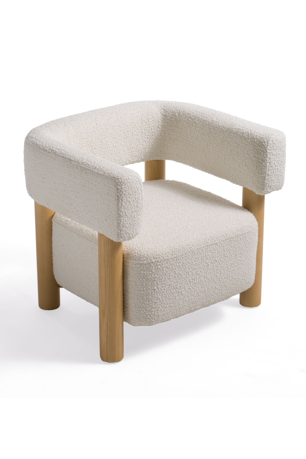   Beech Framed White Accent Chair | Oroa.com