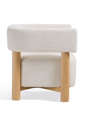   Beech Framed White Accent Chair | Oroa.com