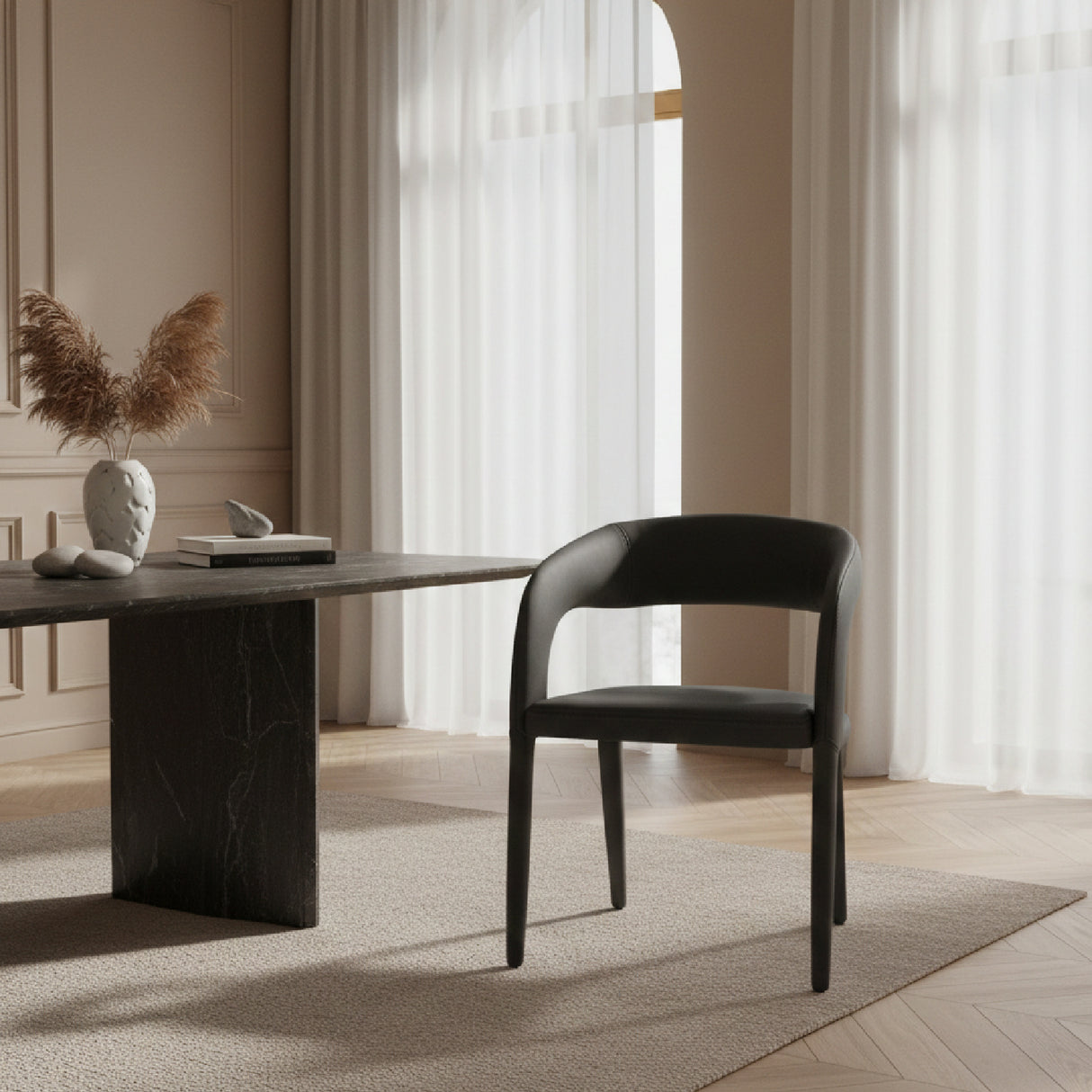  Vegan Leather Upholstered Dining Chair | Oroa.com