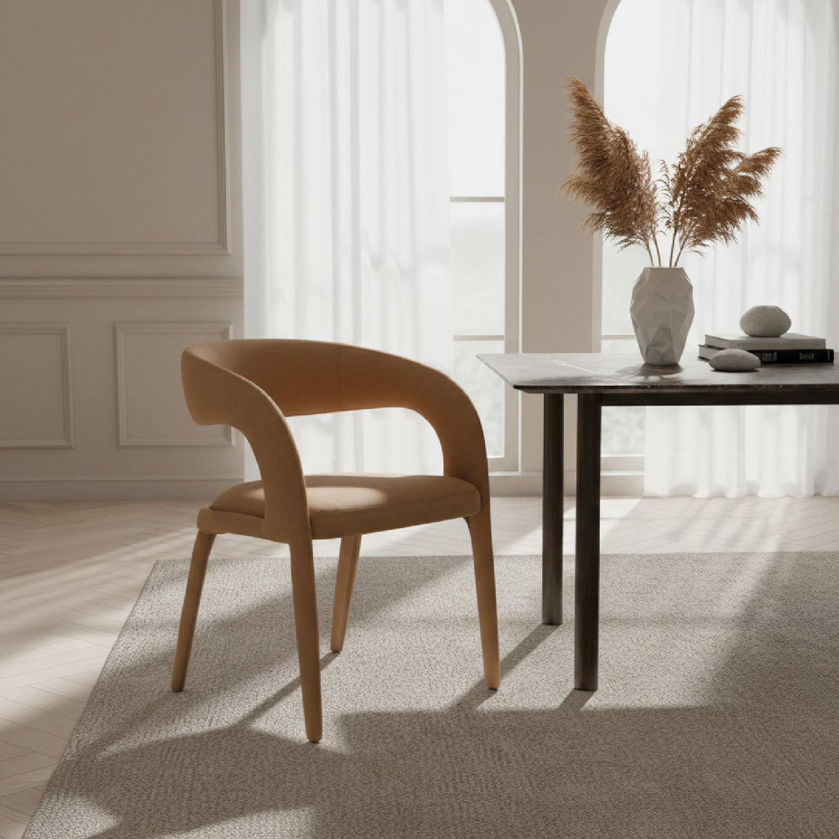   Vegan Leather Upholstered Dining Chair | Oroa.com