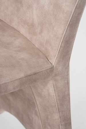   Beige Velvet Dining Chairs (2) | Oroa.com
