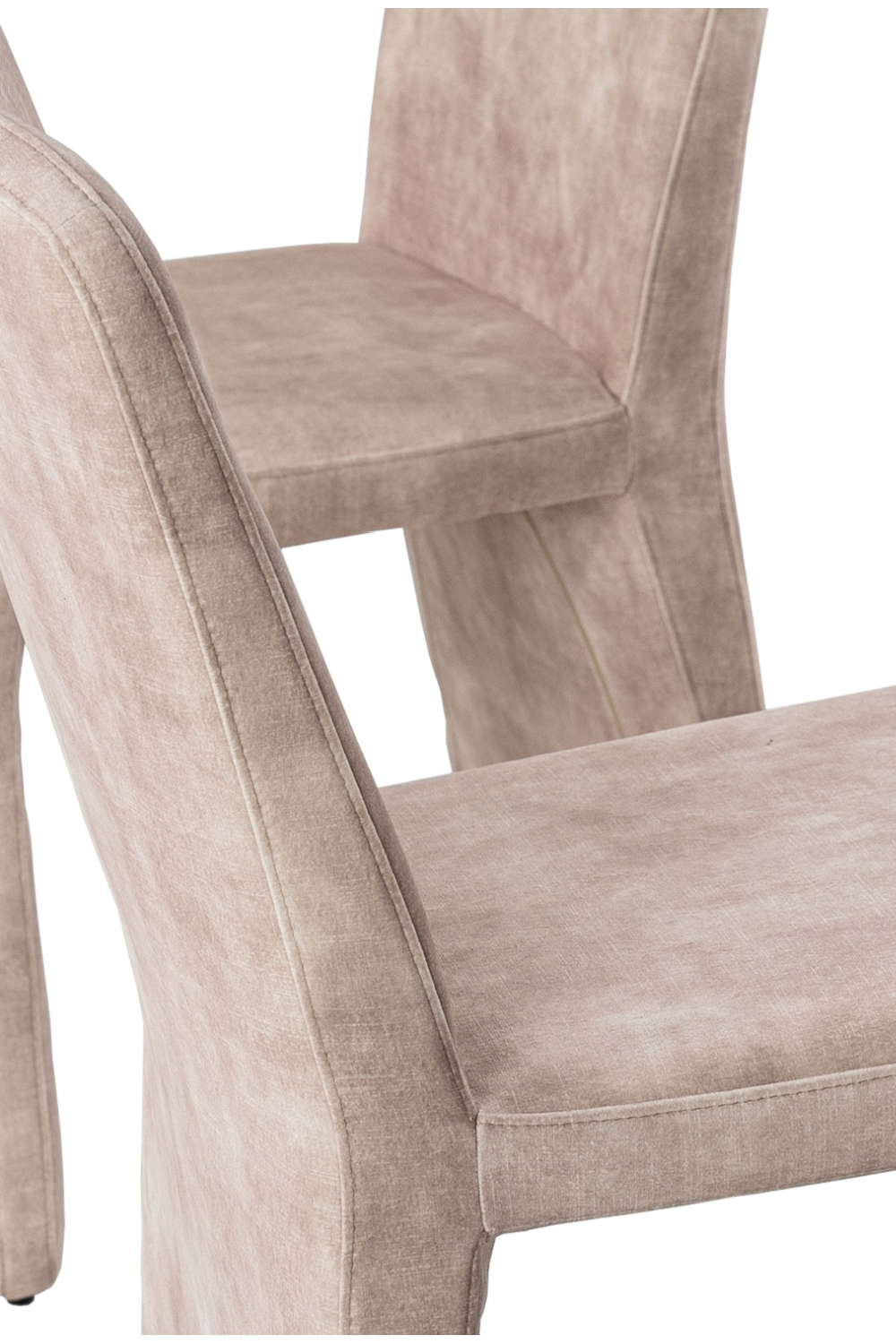   Beige Velvet Dining Chairs (2) | Oroa.com