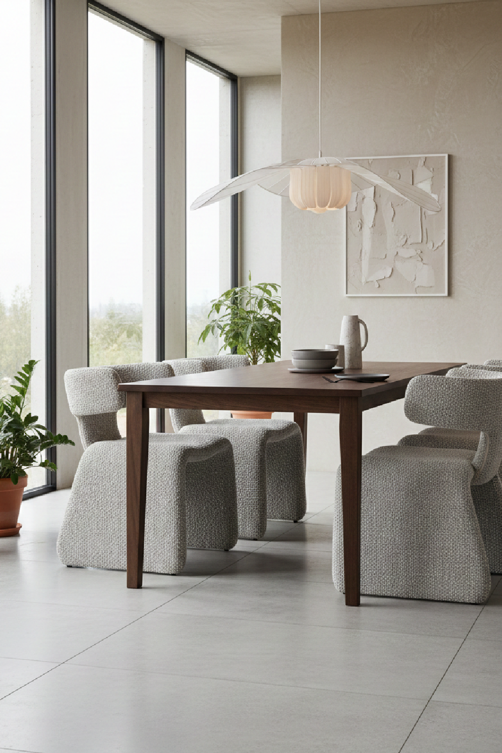   Asymmetrical Fabric Dining Chair | Oroa.com