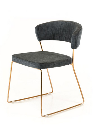   Rosegold Frame Gray Dining Chairs (2) | Oroa.com