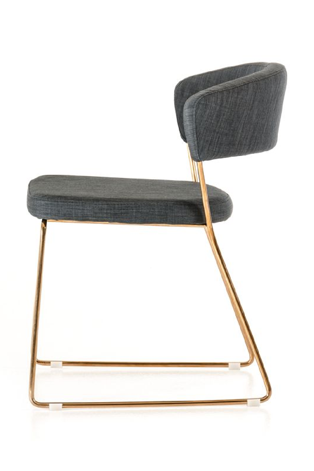   Rosegold Frame Gray Dining Chairs (2) | Oroa.com