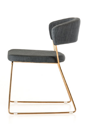   Rosegold Frame Gray Dining Chairs (2) | Oroa.com