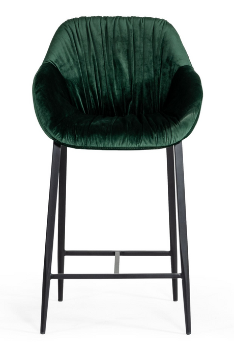   Green Velvet Bar Stool | Oroa.com