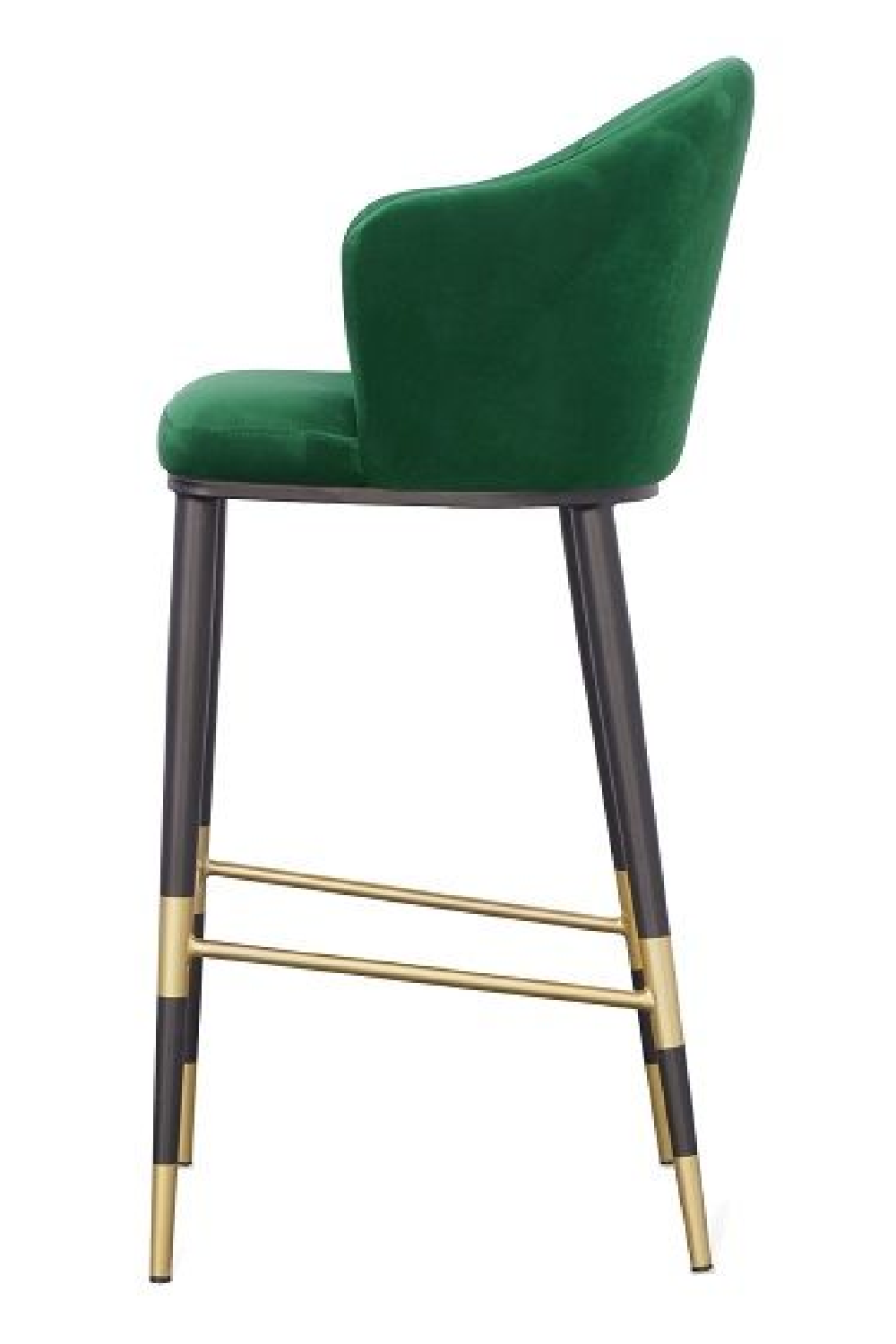  Green Velvet Curved Bar Stool | Oroa.com