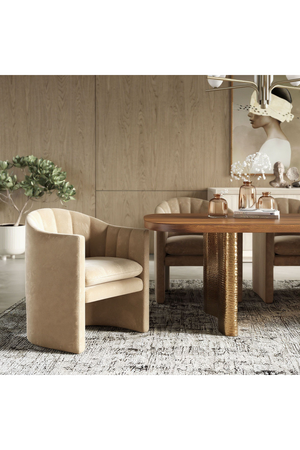   Velvet Curved Dining Chair | Oroa.com