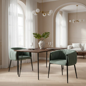   Light Green Velvet Dining Chair | Oroa.com