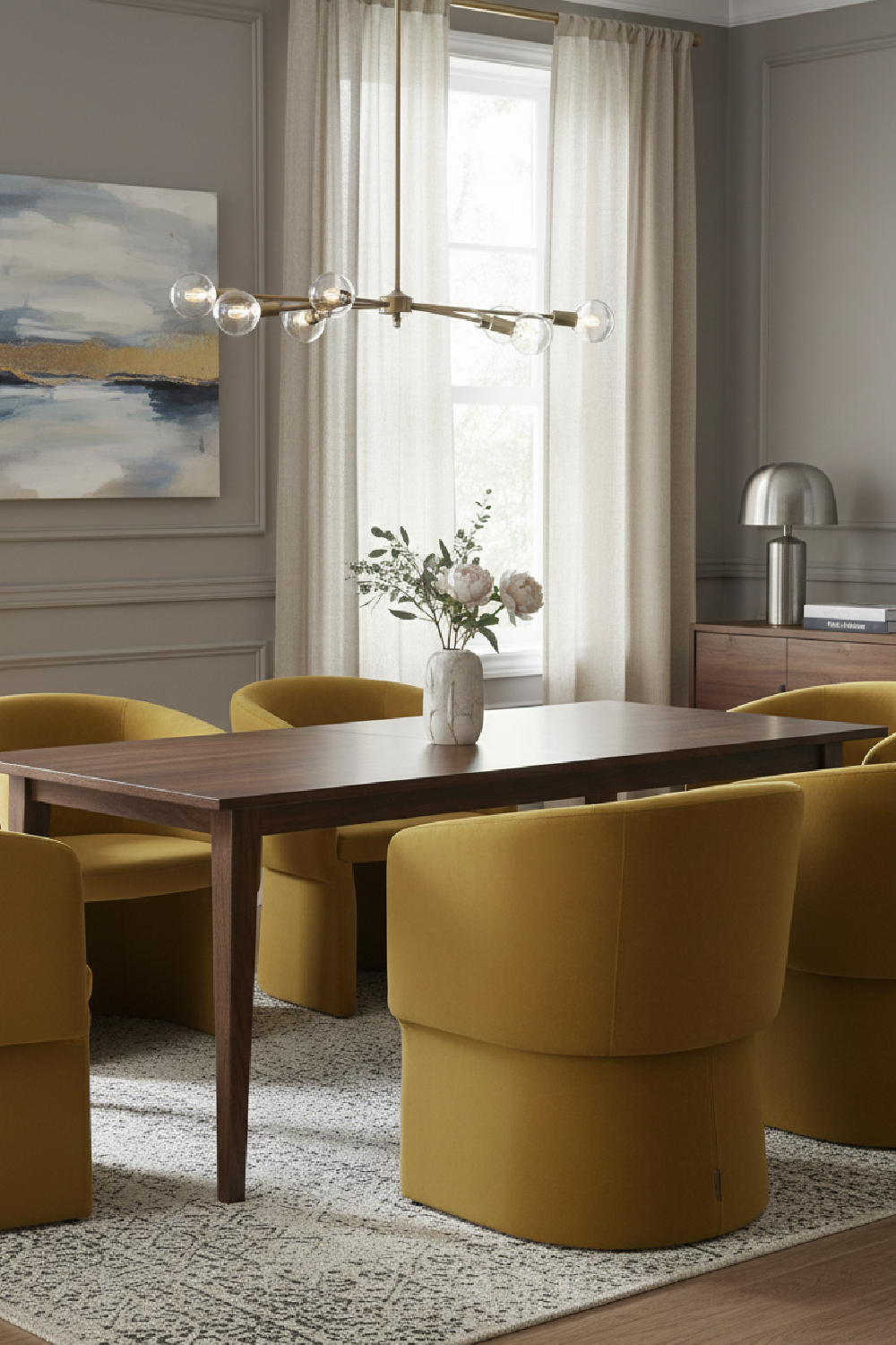   Velvet Upholstered Dining Chair | Oroa.com
