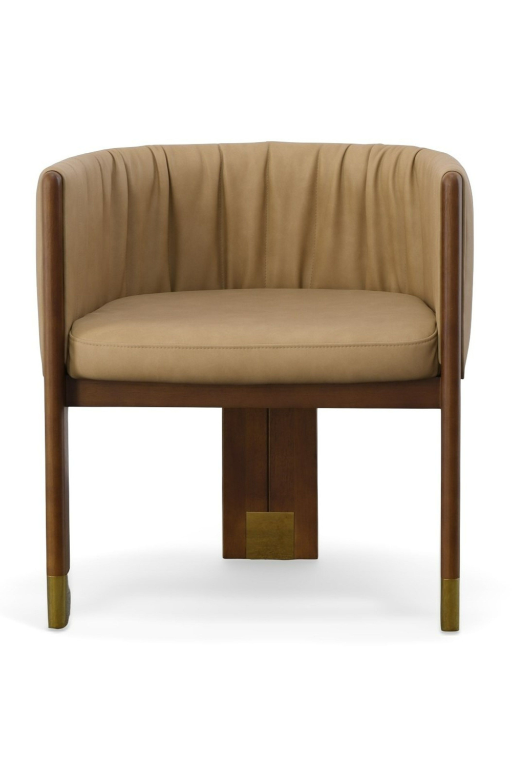   Tan Vegan Leather Dining Chair | Oroa.com
