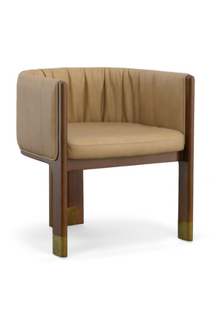   Tan Vegan Leather Dining Chair | Oroa.com