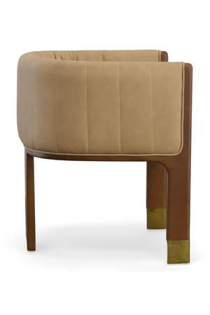   Tan Vegan Leather Dining Chair | Oroa.com