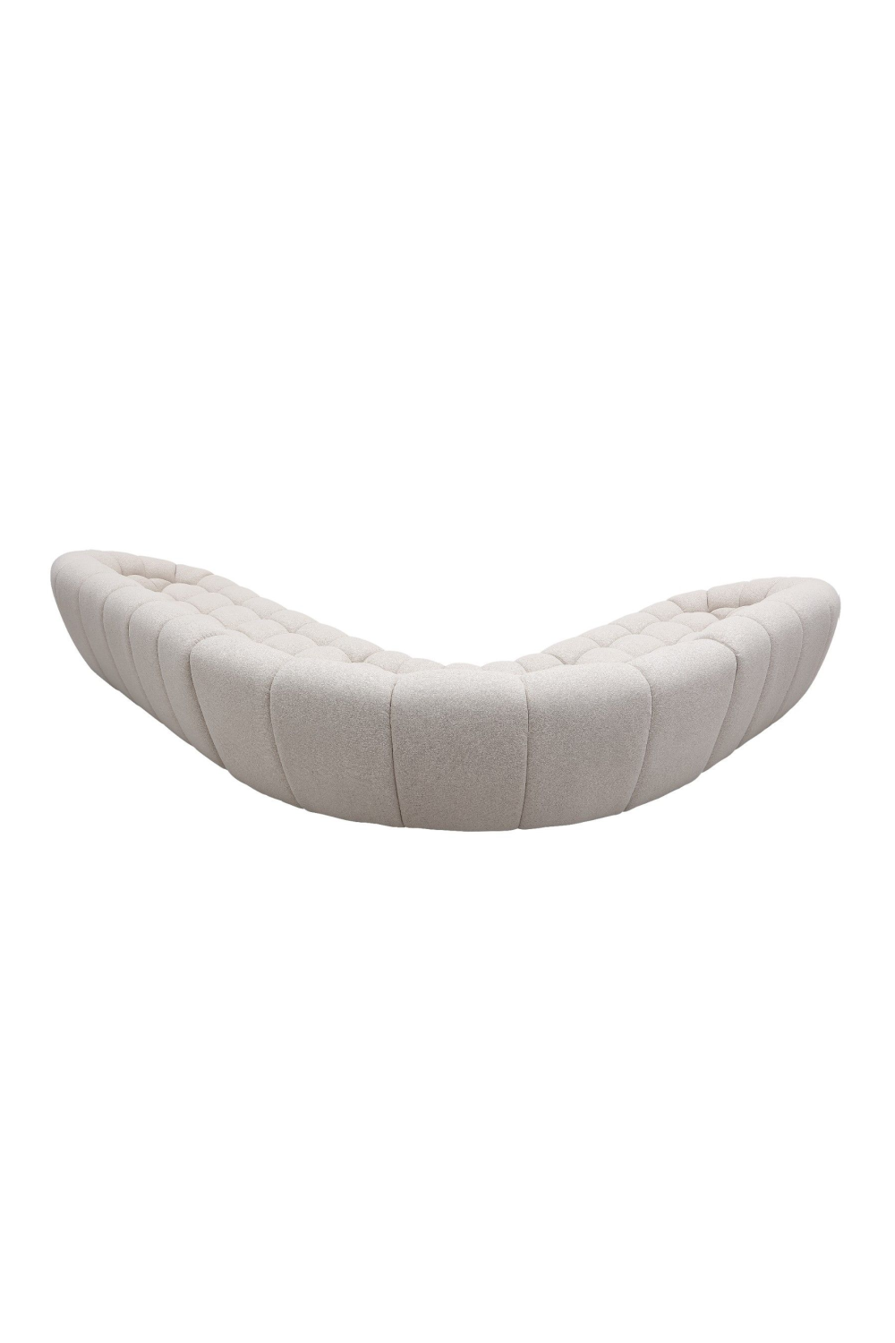  Beige Tufted Curved Sectional Sofa | Oroa.com