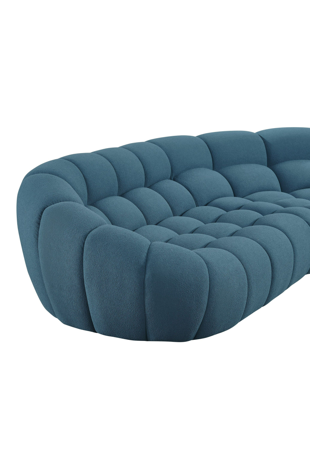   Tufted Teal Sectional Sofa | Oroa.com