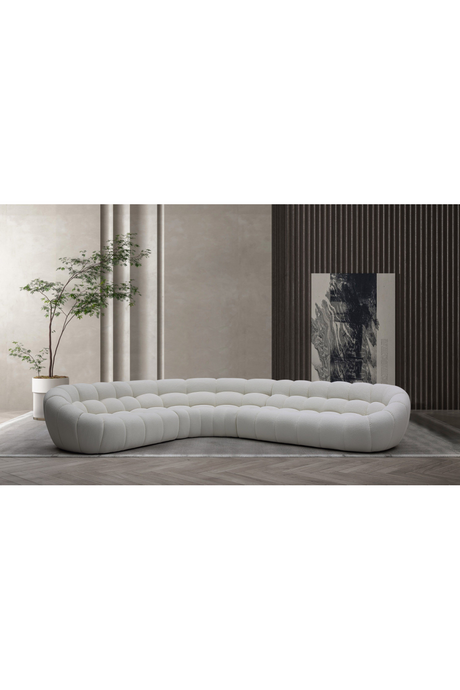   White Curved Sectional Sofa | Oroa.com