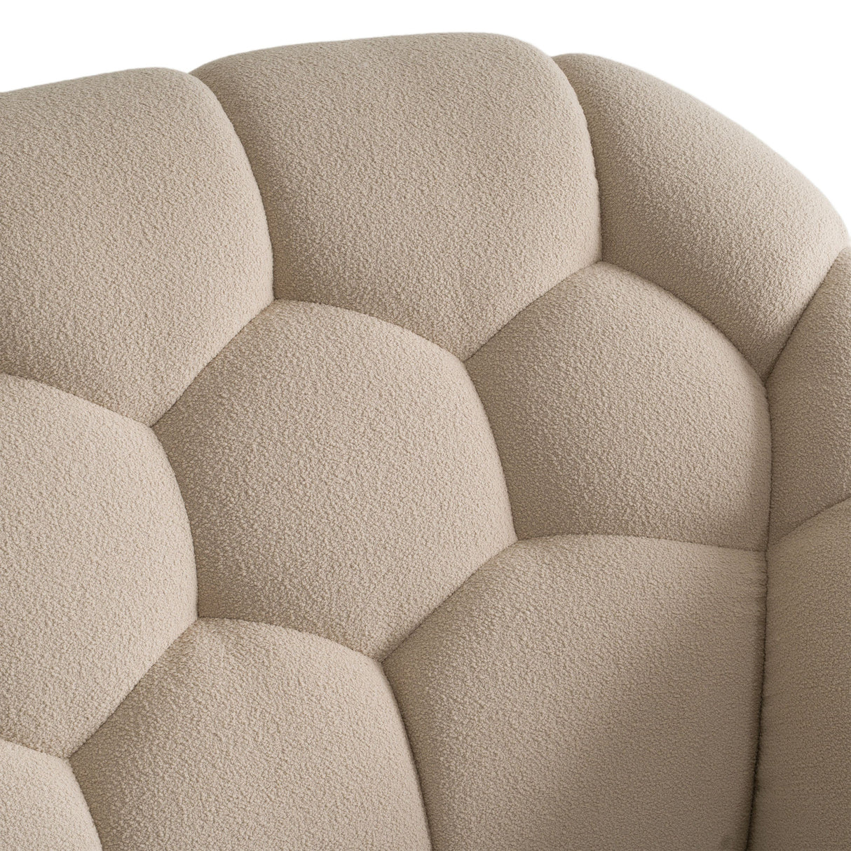   Beige Hexagonal Tufted Bed | Oroa.com