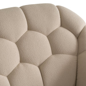   Beige Hexagonal Tufted Bed | Oroa.com