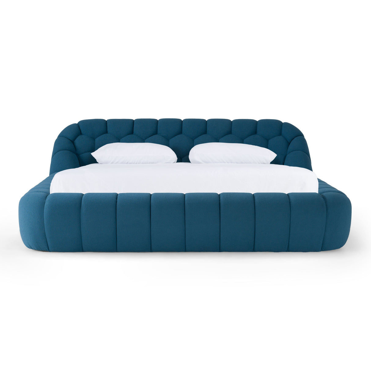   Blue Hexagonal Tufted Bed | Oroa.com