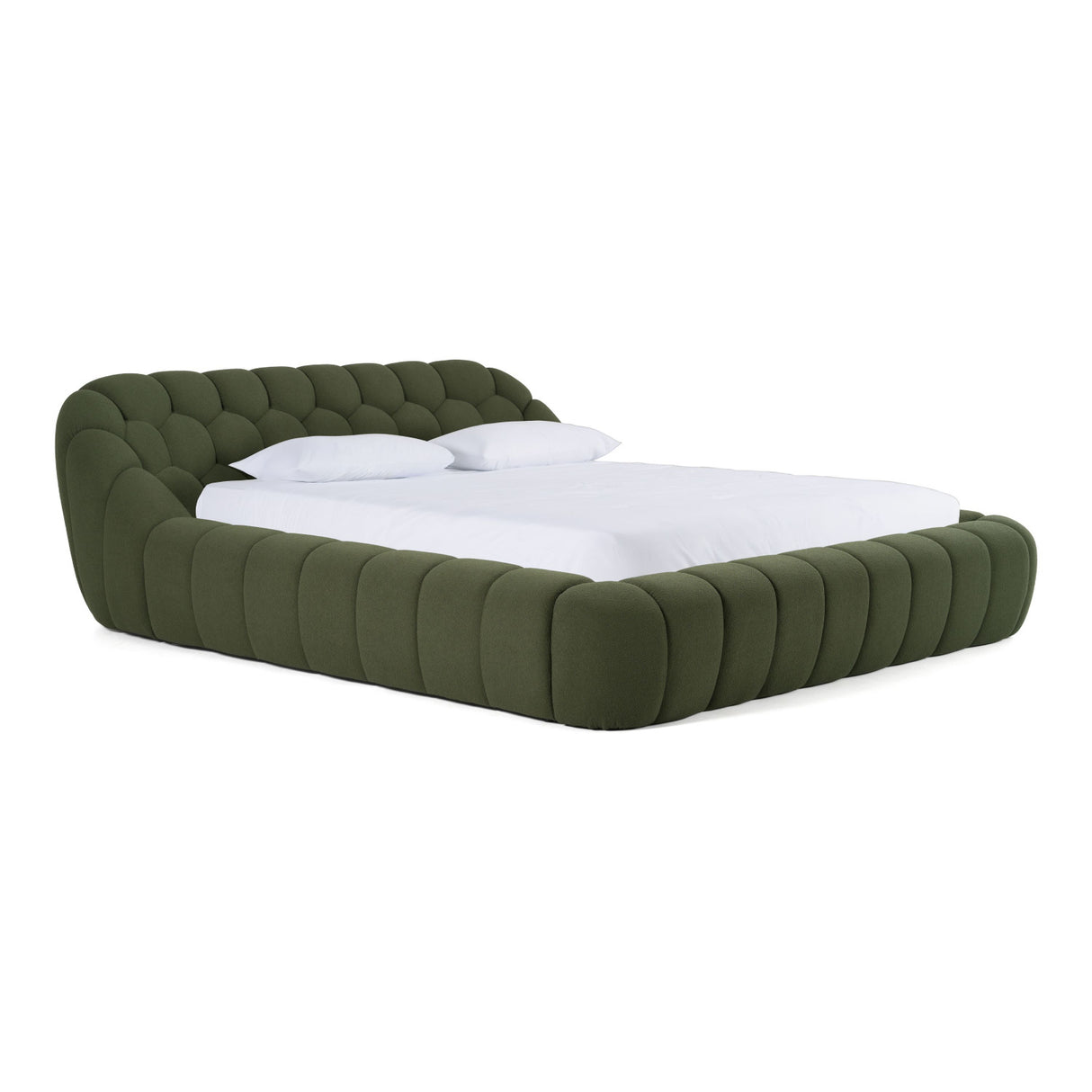   Green Hexagonal Tufted Bed | Oroa.com