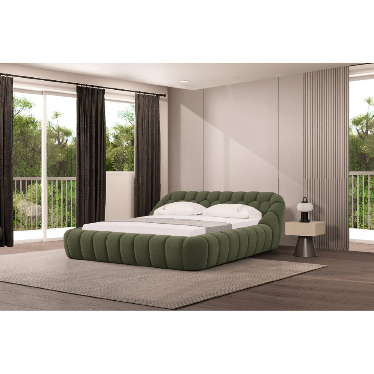   Hexagonal Tufted King Bed | Oroa.com