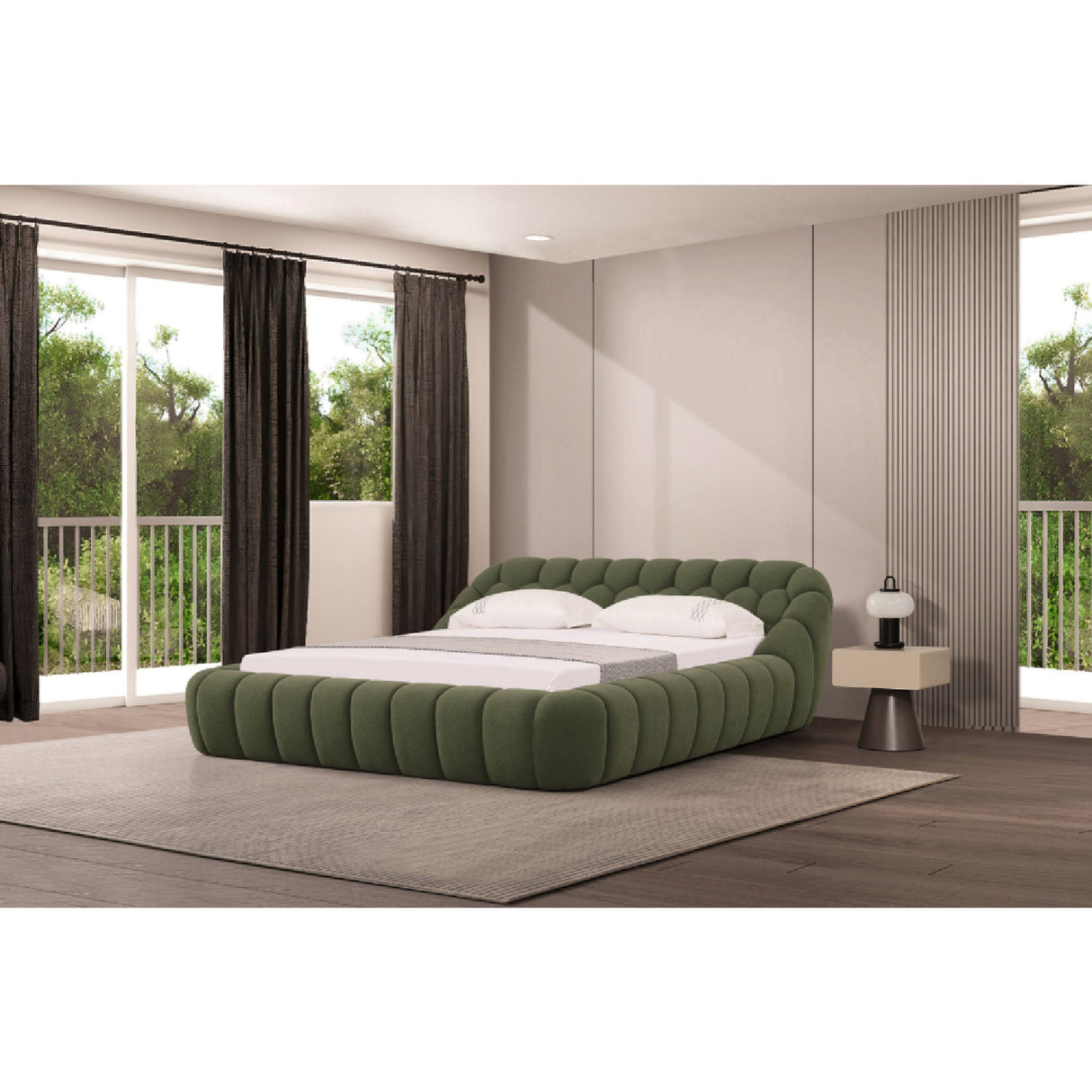   Hexagonal Tufted Queen Bed | Oroa.com