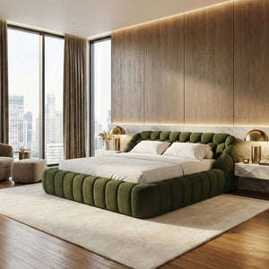   Hexagonal Tufted King Bed | Oroa.com
