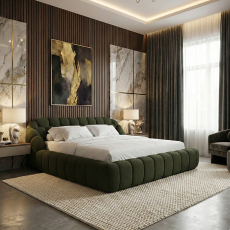   Hexagonal Tufted Queen Bed | Oroa.com