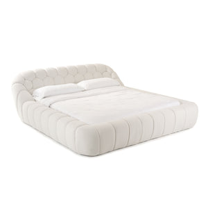   Off-white Hexagonal Tufted Bed | Oroa.com