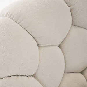   Off-white Hexagonal Tufted Bed | Oroa.com