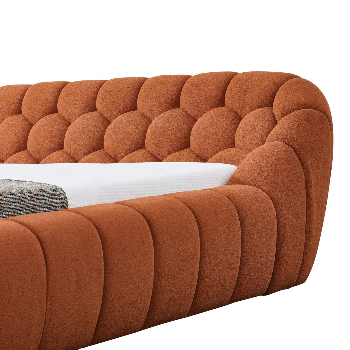   Orange Hexagonal Tufted Bed | Oroa.com