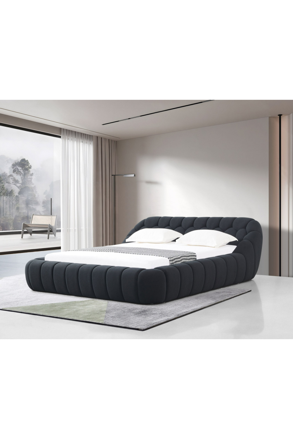   Hexagonal Tufted Queen Bed | Oroa.com