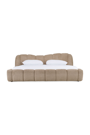   Tan Upholstered Panel Headboard Bed | Oroa.com