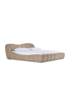   Tan Upholstered Panel Headboard Bed | Oroa.com