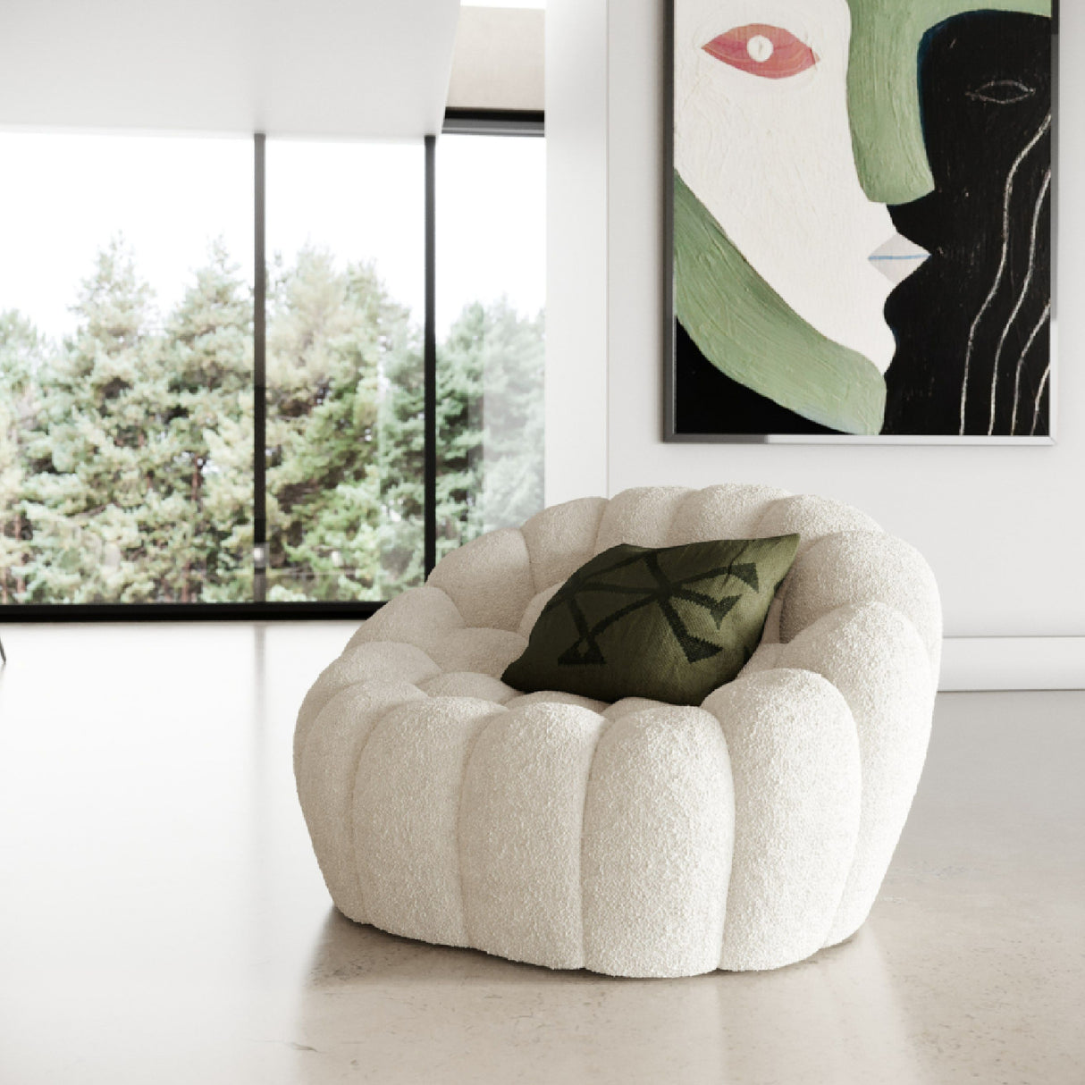   Hexagonal-Tufted Lounge Chair | Oroa.com