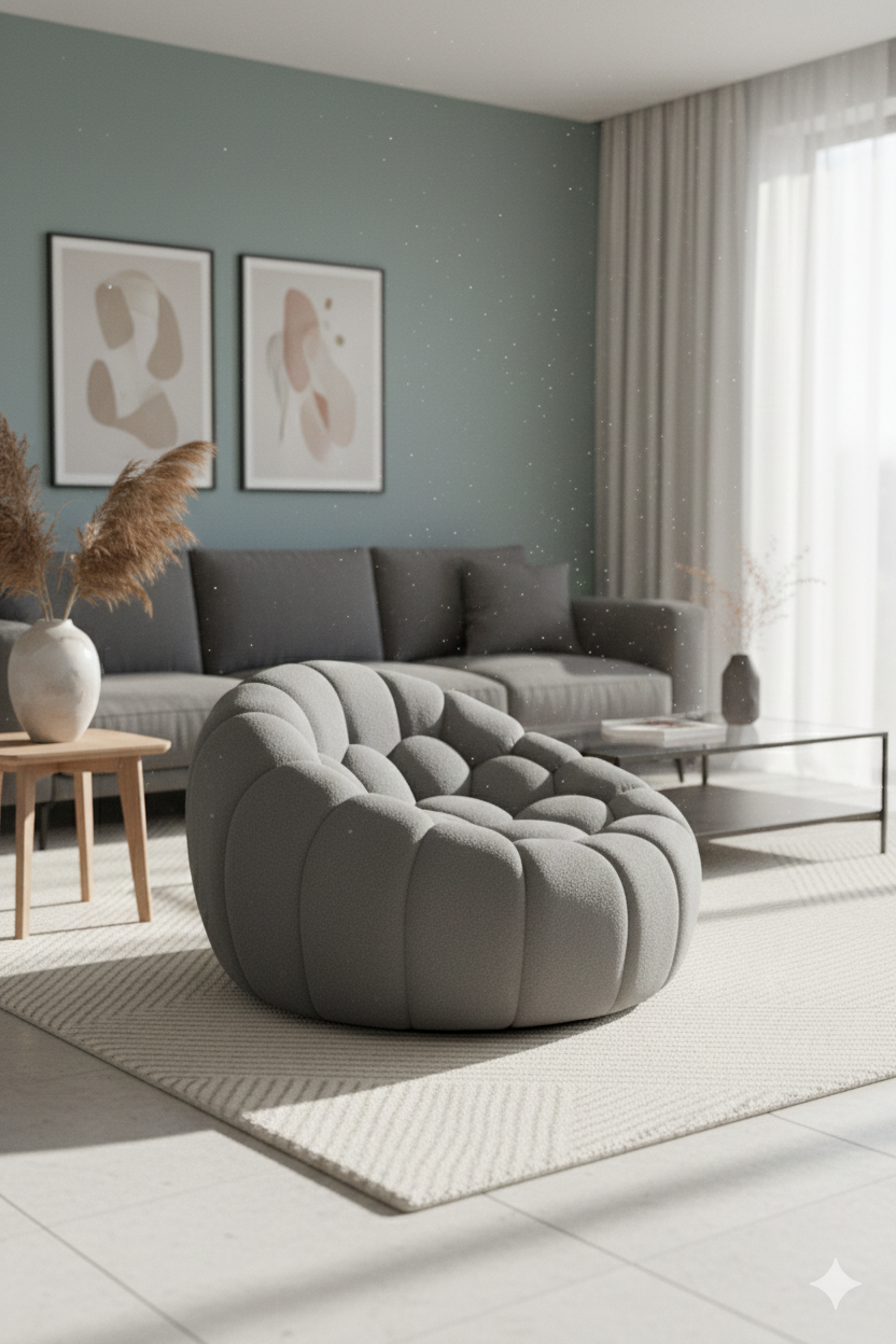   Hexagonal-Tufted Lounge Chair | Oroa.com