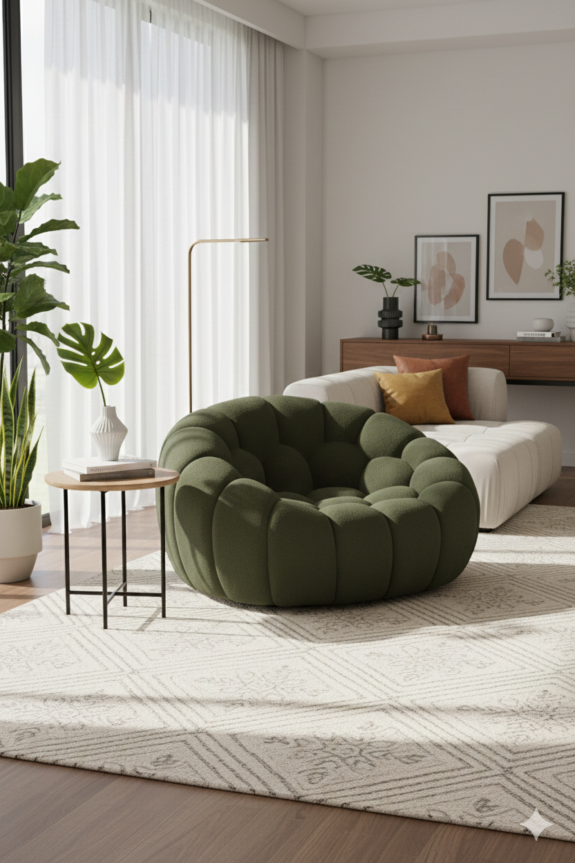   Hexagonal-Tufted Lounge Chair | Oroa.com