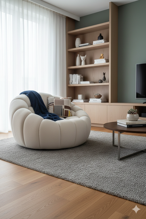   Hexagonal-Tufted Lounge Chair | Oroa.com