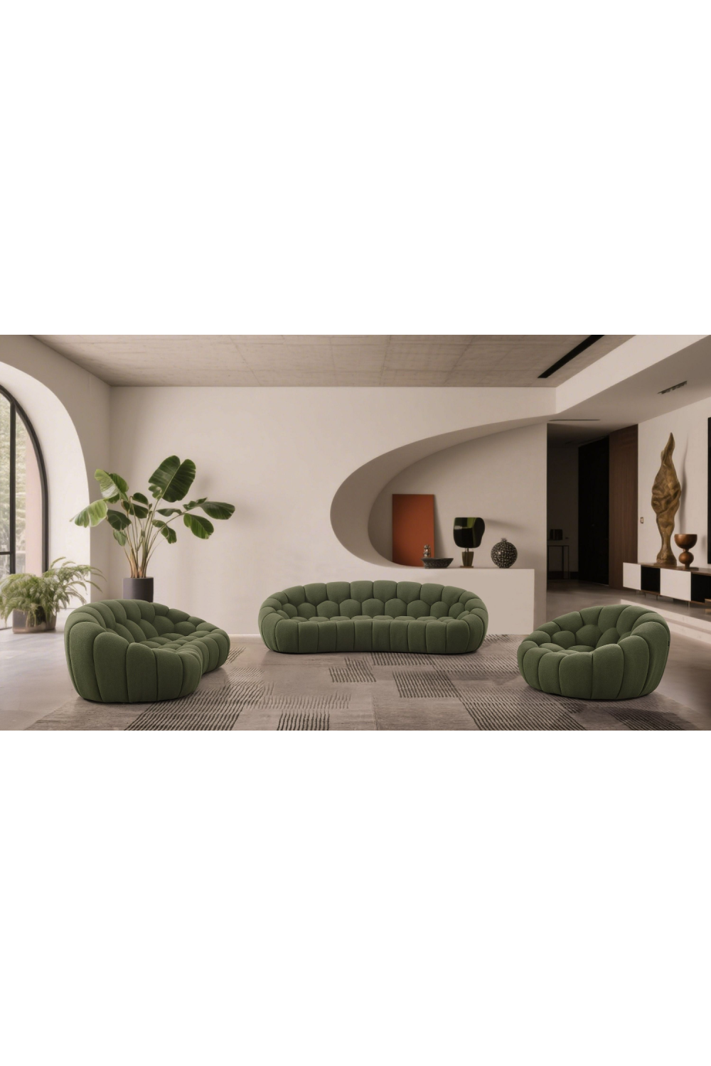   Green Tufted Sofa Set | Oroa.com