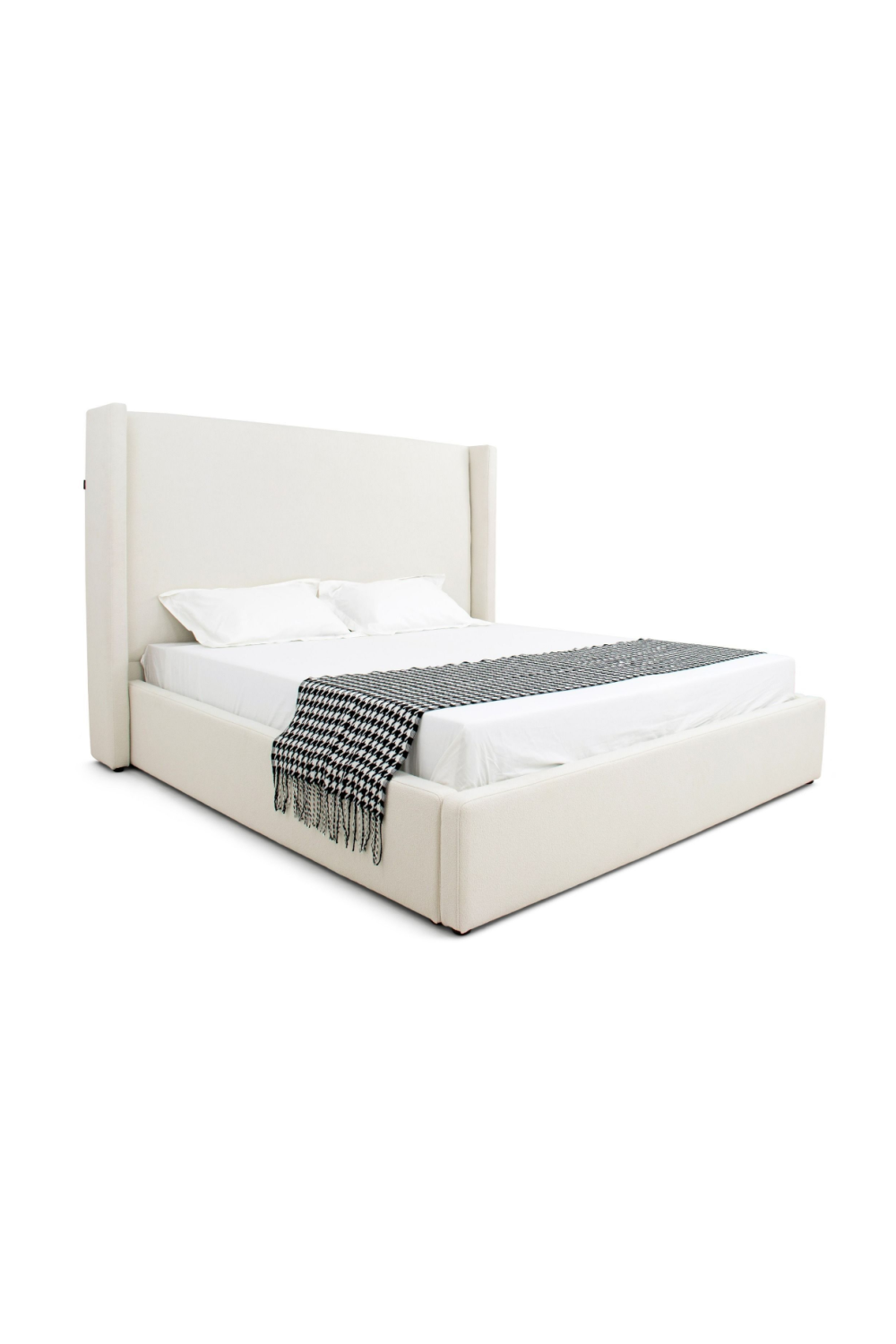   White Teddy Fabric Bed | Oroa.com