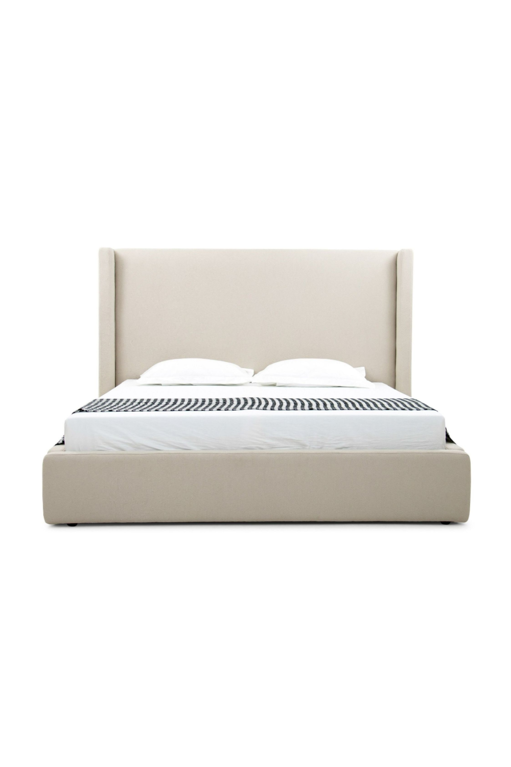  Beige Panel Headboard Bed | Oroa.com