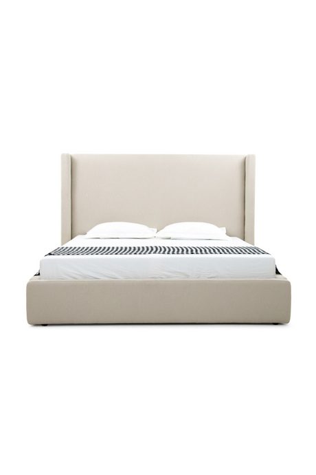   Beige Panel Headboard Bed | Oroa.com